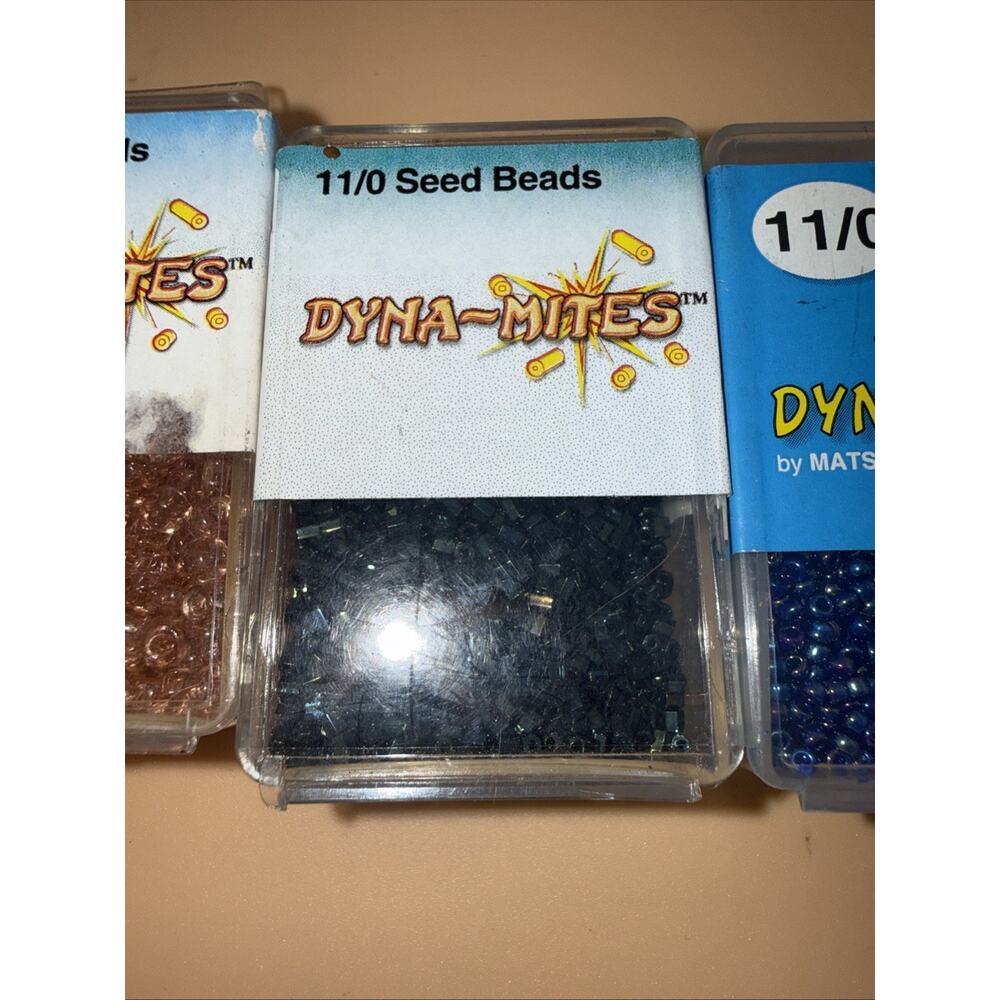 (4 Lot) 11,8,6-0-DYNA MITES SEED BEADS MULTI-COLOR Matsuno Japan 40 gram each - Picture 4 of 9